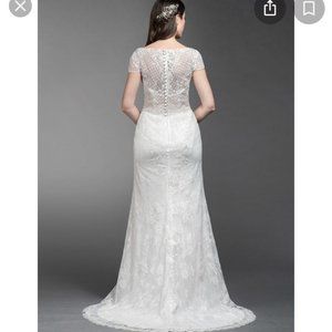 Azazie Wedding Dress Peony Diamond White / Nude Size WD22